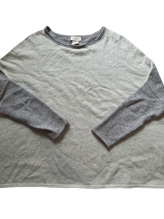 Club Monaco Tops - Club Monaco Cashmere Light and Dark Gray Two-Tone Crewneck Sweater